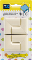 Inofix For Edges & Corners with Sticker made of Plastic in White Color 5.2x5.2x2.4εκ. 4pcs