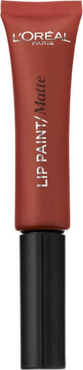 L'Oreal Paris Infaillible Lip Paint Υγρό Κραγιόν Matte 213 Stripped Brown 8ml