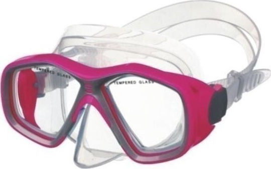 Campus Kids Diving Mask Fortis PVC Pink in Pink Color