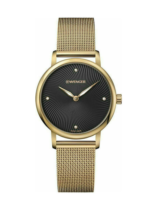 Wenger Urban Donnissima Uhr mit Gold Metallarmband