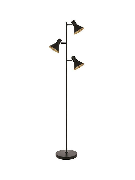 Viokef HARVEY Vintage Lampă de Podea Î163cm. Negru