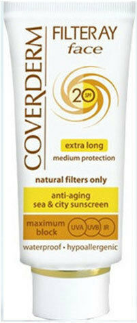 Coverderm Filteray Soft Brown Αδιάβροχη Αντηλιακή Κρέμα Προσώπου SPF20 με Χρώμα 50ml