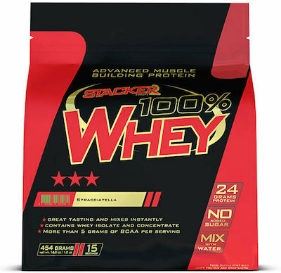 Stacker 2 Whey 100% Πρωτεΐνη Ορού Γάλακτος με Γεύση Stracciatella 454gr