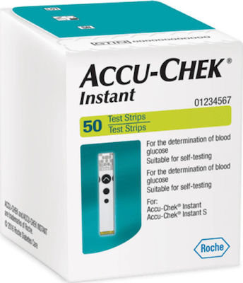 Roche Accu-Chek Instant Ταινίες Μέτρησης Σακχάρου 50τμχ