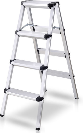 Leiter Aluminium mit 2x4 Stufen 88cm