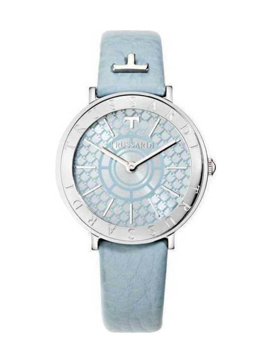 Trussardi Watch with Blue Leather Strap