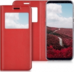 KWmobile S View Preview Flip 41444.20 Dark Book Red (Galaxy S8+)