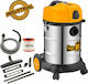 Ingco Staubsauger Flüssigkeiten / Feststoffe 1400W mit Kunststoff Behälter 30Es