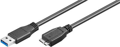 Goobay Regular USB 3.0 to micro USB Cable Μαύρο 0.5m (95734)