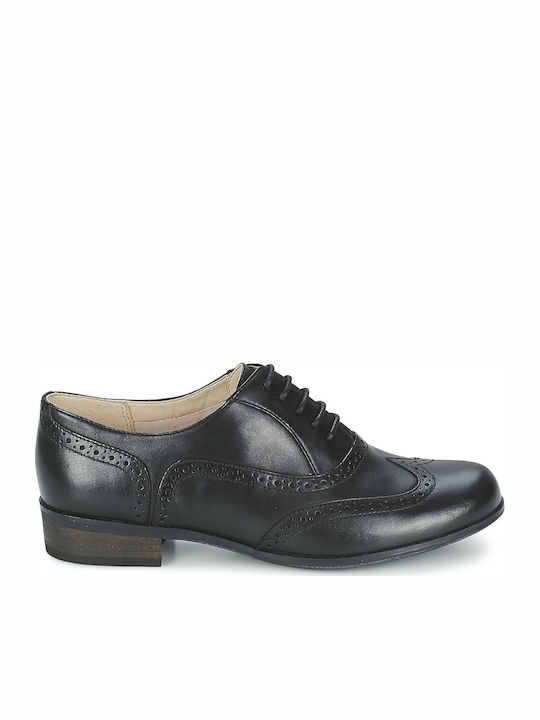 Hamble Oak Women's Leather Oxford Shoes Black