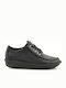Funny Dream Women's Leather Oxford Shoes Black