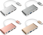 Lention CB-TP-C13 USB 3.0 Hub 2 Anschlüsse mit USB-C Verbindung (CB-TP-C13-SIL)