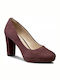 Clarks Anatomic Suede Burgundy Heels Kendra Sienna