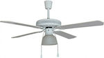 Mistral Plus CF-521 Ventilator de Tavan 132cm cu Lumină și Telecomandă Alb