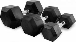 Power Force Rubber Hexagon Dumbbell 1 x 9.0kg