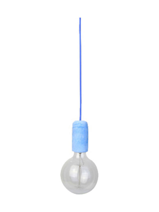 Inlight 4368 Pendant Light Blue with Socket E27 5x5cm 4368-Μπλε