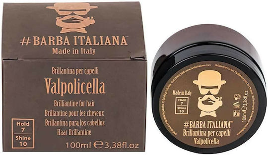 Barba Italiana Valpolicella Brilliantine for Hair Pomade για Δυνατό Κράτημα & Λάμψη 100ml