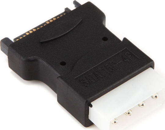 Powertech Αντάπτορας από SATA 15-Pin (M) σε 4-Pin Molex Μαύρο (CAB-W015)