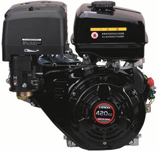 Loncin G420F/U Motor pe benzină Patru timpi 420cc 12hp Ax Orizontal cu Pană