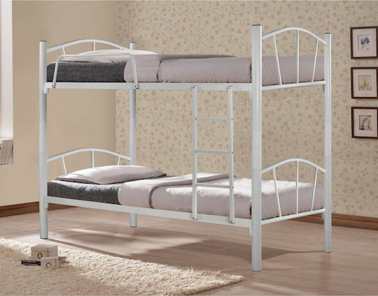 Floor Pat pentru Copii Cușeta Single Alb pentru Saltea 90x190cm