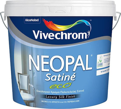 Vivechrom Neopal Satine Eco Plastic Ecological Paint for Interior Use White 10lt