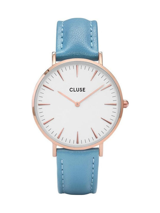 Cluse Watch with Blue Leather Strap CL18033
