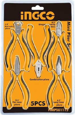 Ingco Pliers set Electrician Mini Length 115mm 5pcs