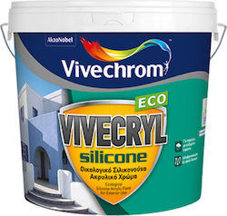 Vivechrom Vivecryl Silicone Eco Πλαστικό Χρώμα Ακρυλικό Οικολογικό για Εξωτερική Χρήση 3lt Vivechrom Vivecryl Silicone Eco Πλαστικό Χρώμα Ακρυλικό Οικολογικό για Εξωτερική Χρήση 3lt
