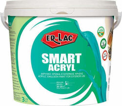 ER-LAC Smart Acryl Πλαστικό Χρώμα για Εξωτερική Χρήση 9lt