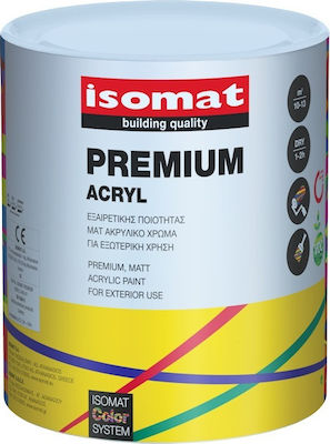 Isomat Acryl Plastic Acrilyc Paint for Exterior Use White 750ml