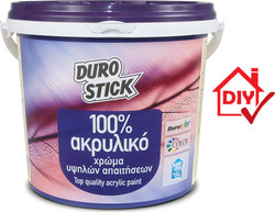 Durostick 100% Ακρυλικό Plastic Acrilyc Paint for Interior and Exterior Use Grey 5lt