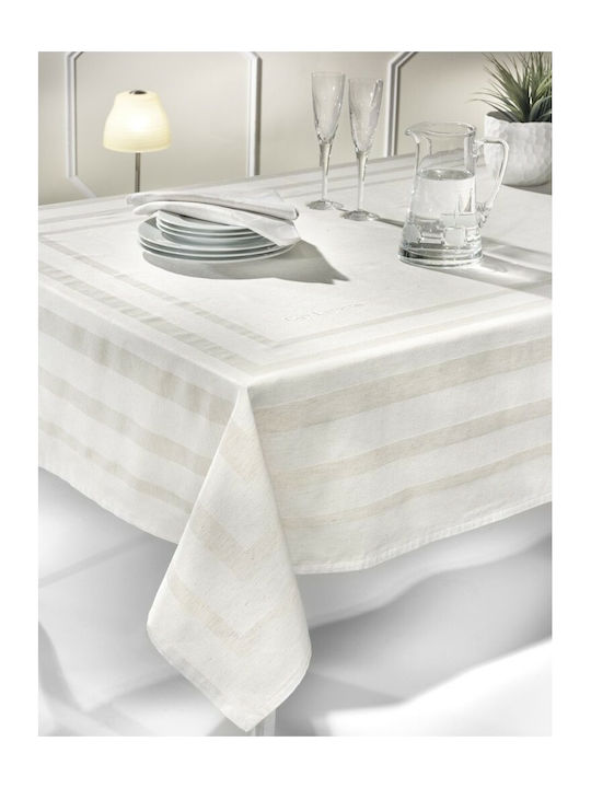 Guy Laroche Linen Tablecloth Corner White 160x330cm