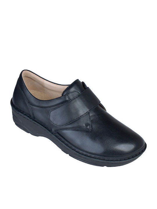 Denise Leather Women's Moccasins in Black Color