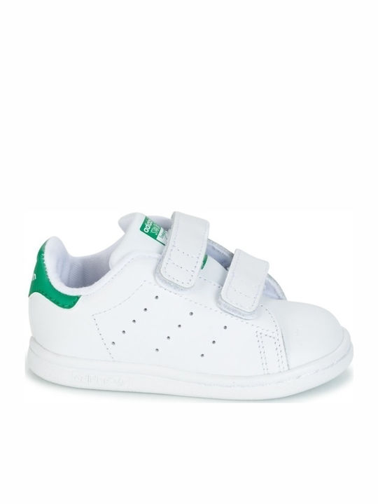 Adidas Παιδικά Sneakers Stan Smith με Σκρατς Footwear White / Green