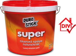 Durostick Super Πλαστικό Χρώμα για Εσωτερική και Εξωτερική Χρήση Λευκό 750ml