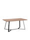 Hanson Table Dining Room Wooden with Metal Frame Sonoma 160x90x75cm