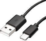 Samsung Regular USB 2.0 Cable USB-C male - USB-A male Μαύρο 1.5m (EP-DW700CBE) Bulk