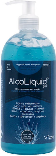 Vican Alcoliquid Gel Dezinfectant Gel Pentru mâini cu pompă 500ml Natural