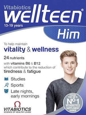 Vitabiotics Wellteen Him Βιταμίνη για Ενέργεια & Ανοσοποιητικό 30 ταμπλέτες