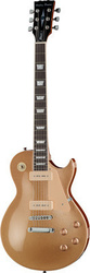 Harley Benton Electric Guitar SC-450 P90 with 2xP90 Pickups Layout, Rosewood Fretboard in Gold Top High Gloss