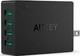 Aukey Φορτιστής Χωρίς Καλώδιο με 4 Θύρες USB-A 40W Μαύρος (PA-U36)