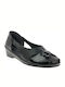 Suave 2610 Leder Damen Flache Sandalen Anatomisch in Schwarz Farbe