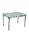 Glamour Table Kitchen Extendable with Glass Surface Sandblasting 100(+50)x65x75cm
