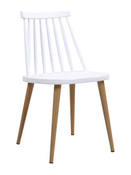 Lavida Kitchen Polypropylene Chair White 43x48x77cm 4pcs