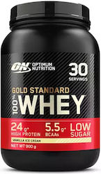 Optimum Nutrition Gold Standard 100% Whey Proteină din Zer cu Aromă de Înghețată de vanilie 900gr