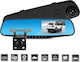 SPM SJ54 1080P Mirror Car DVR Set with Rear Camera, 4.3" Display with Clip