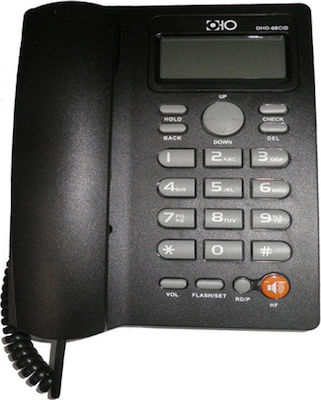 OHO-08CID Kabelgebundenes Telefon Büro Schwarz