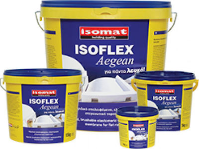 Isomat Isoflex Aegean Ελαστομερές Ακρυλικό Επαλειφόμενο Στεγανωτικό Πολυουρεθάνης 25kg Λευκό