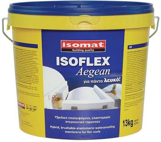 Isomat Isoflex Aegean Ελαστομερές Ακρυλικό Στεγανωτικό Πολυουρεθάνης 25kg Λευκό
