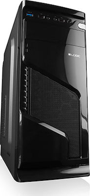 Logic K1 Middle Tower Cutie de calculator Negru